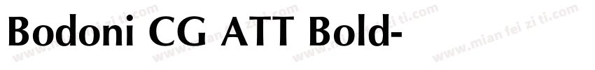 Bodoni CG ATT Bold字体转换
